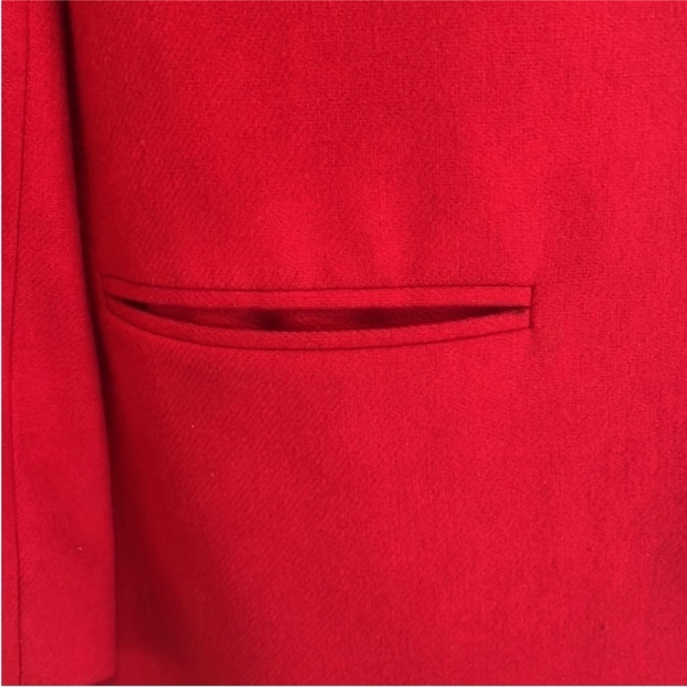 Savannah Vintage Red Wool Blazer Gold Button Jacket Size 10 - Picture 3 of 14